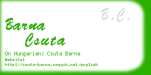 barna csuta business card